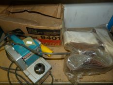 Makita Belt Sander and Quantity of Sand Paper