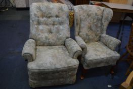 Parker Knoll Recliner and Matching Highseat Chair