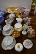 Minton and Aynsley Gilt China etc.