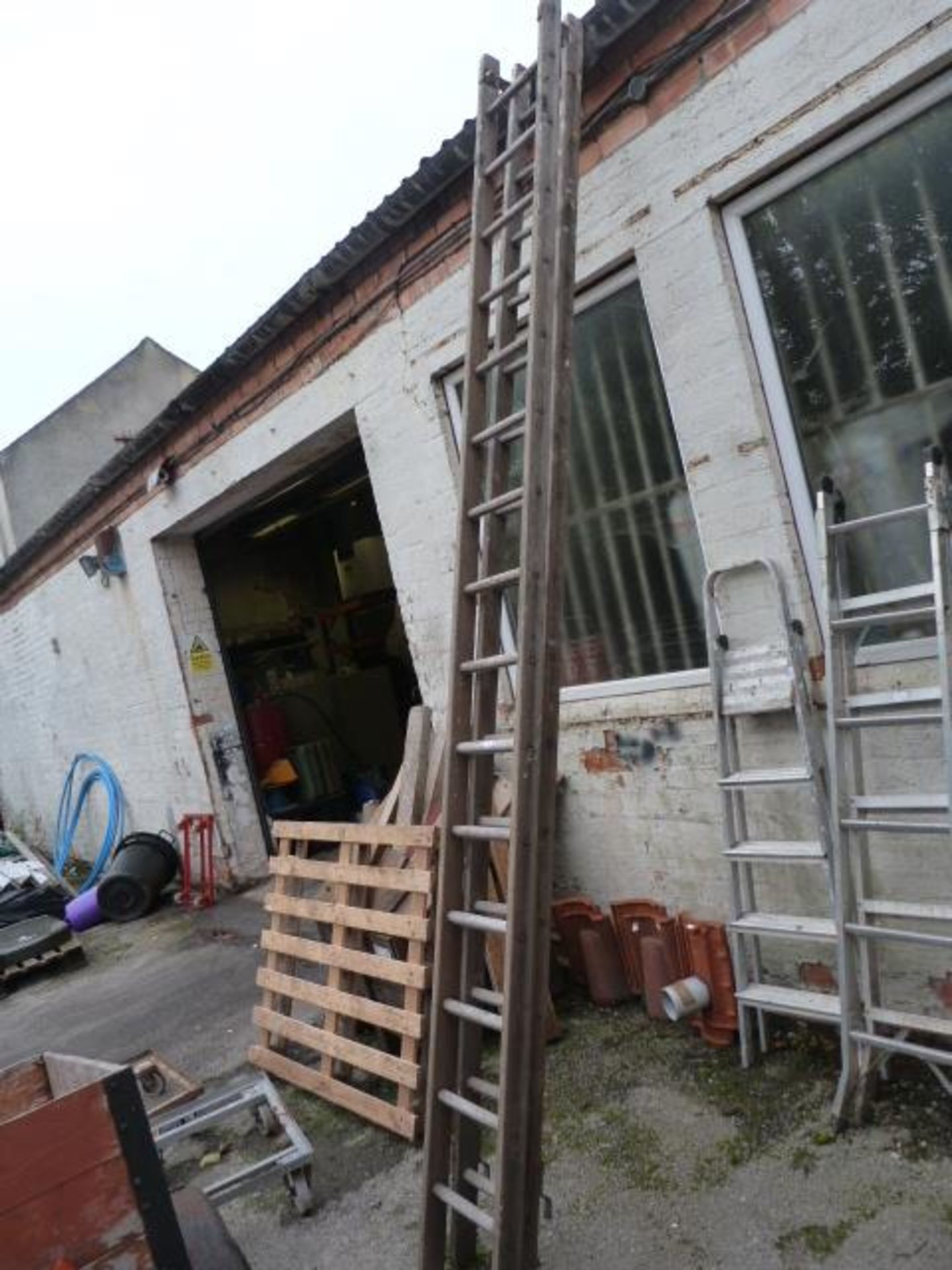 Extending Wooden Ladder