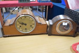 Two Vintage 1930's Mantel Clocks (AF)