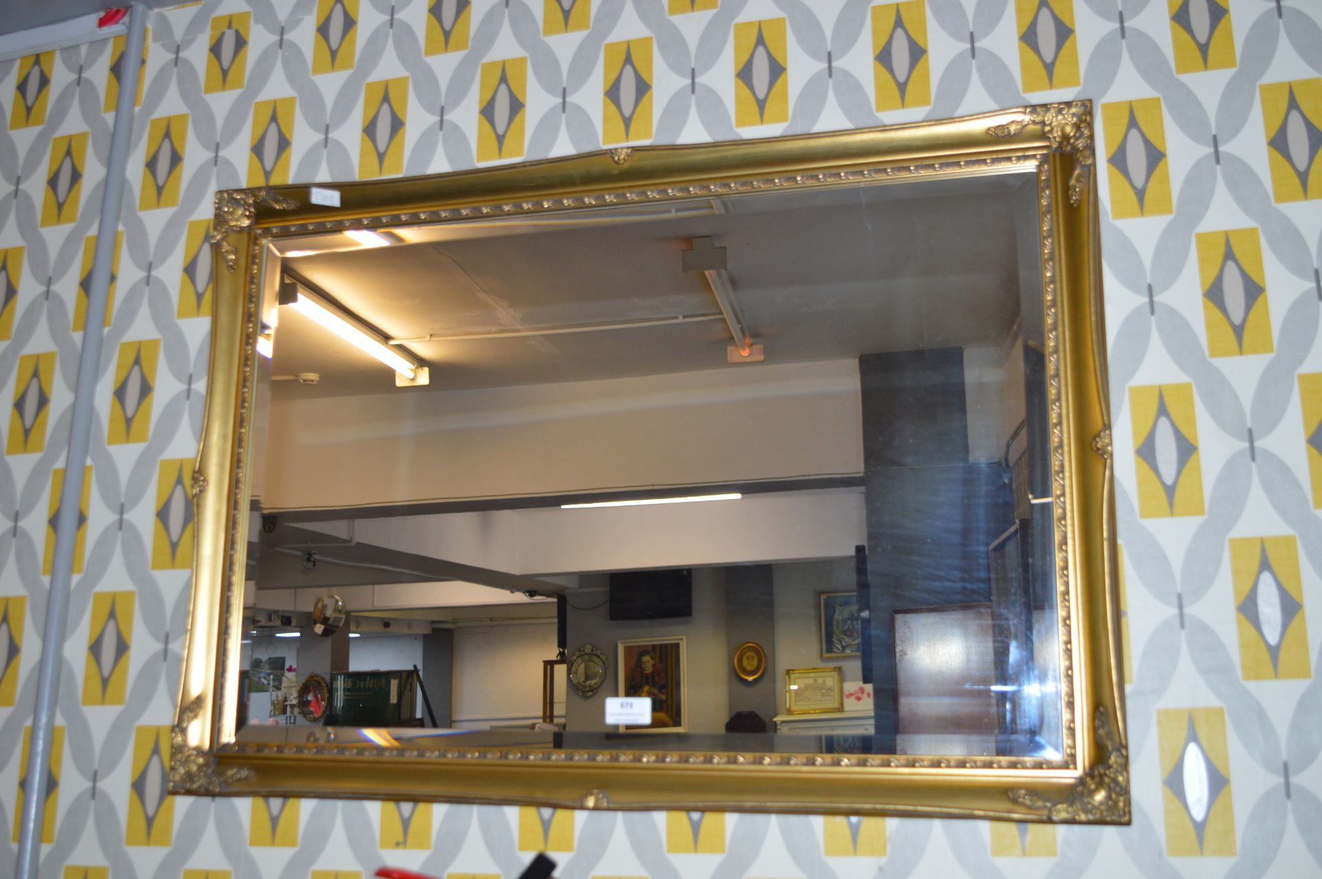 Gilt Framed Bevel Edged Mirror