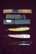 Three Period Cased Cutthroat Razors