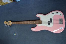 Pink Gear 4 Music Electric Bass Guitar