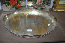 Silver Plated Presentation Tray with Signatures