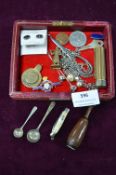 Vintage Collectibles; Badges, Pen Knives, Earrings, etc.