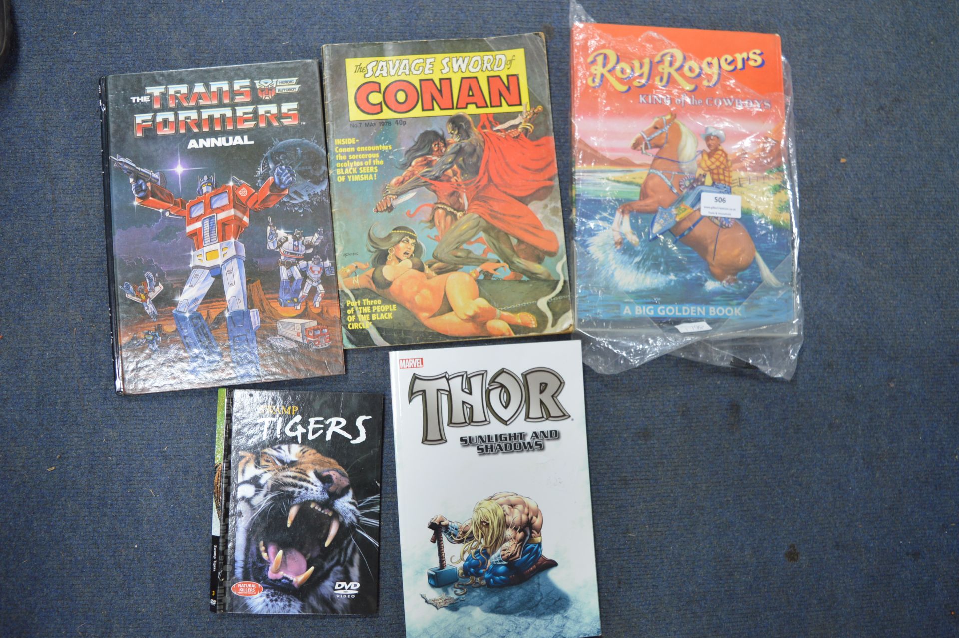 Vintage Annuals; Roy Rogers, Marvel, etc.