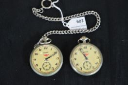 Two Ingersoll Railway Pocket Watches