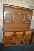 Dresser with Leaded Glass Cabinet Doors