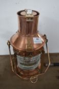 Copper & Brass Ships Oil Lamp