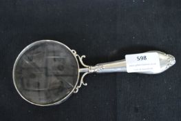 Hallmarked Sterling Silver Magnifying Glass