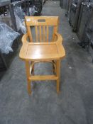 *Wooden highchair with tray