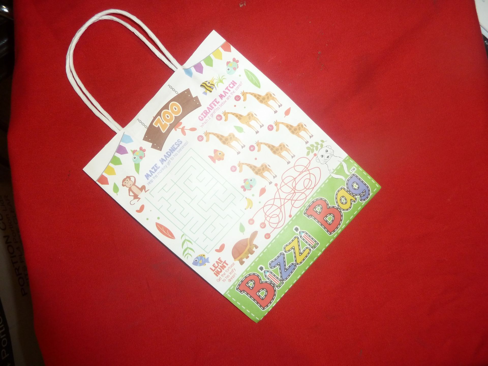 *kids 'bizzi' bags - paper activity bags for lunches x 3 boxes various designs