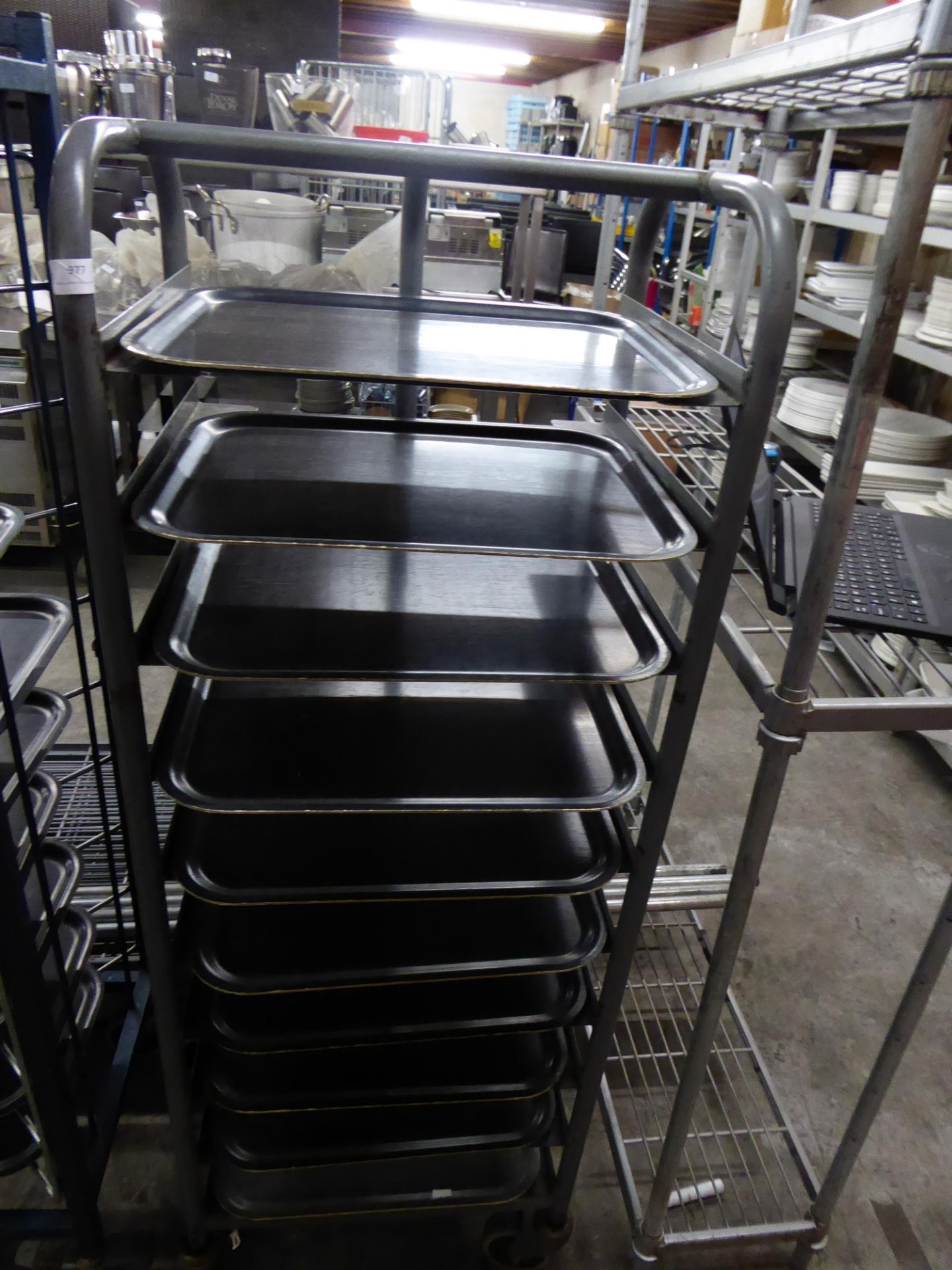 *racking with trays 500w x 400d x 1450h