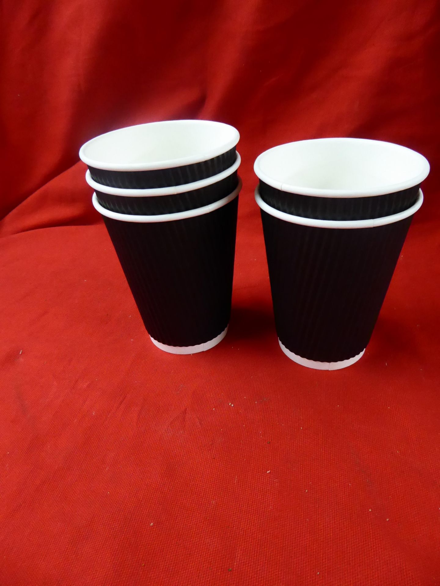 *black ripple coffee cups x 1 box