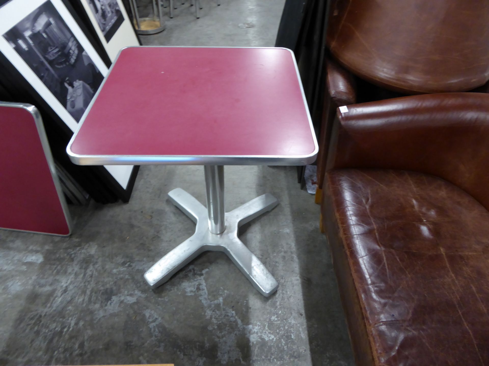 *square diner tables x 2 600w x 600d x 730h