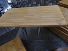 *rectangle butchers block topped coffee table 1150w x 650d x 530h