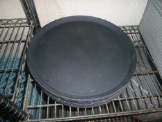 *black waiters trays x 11 400 diameter