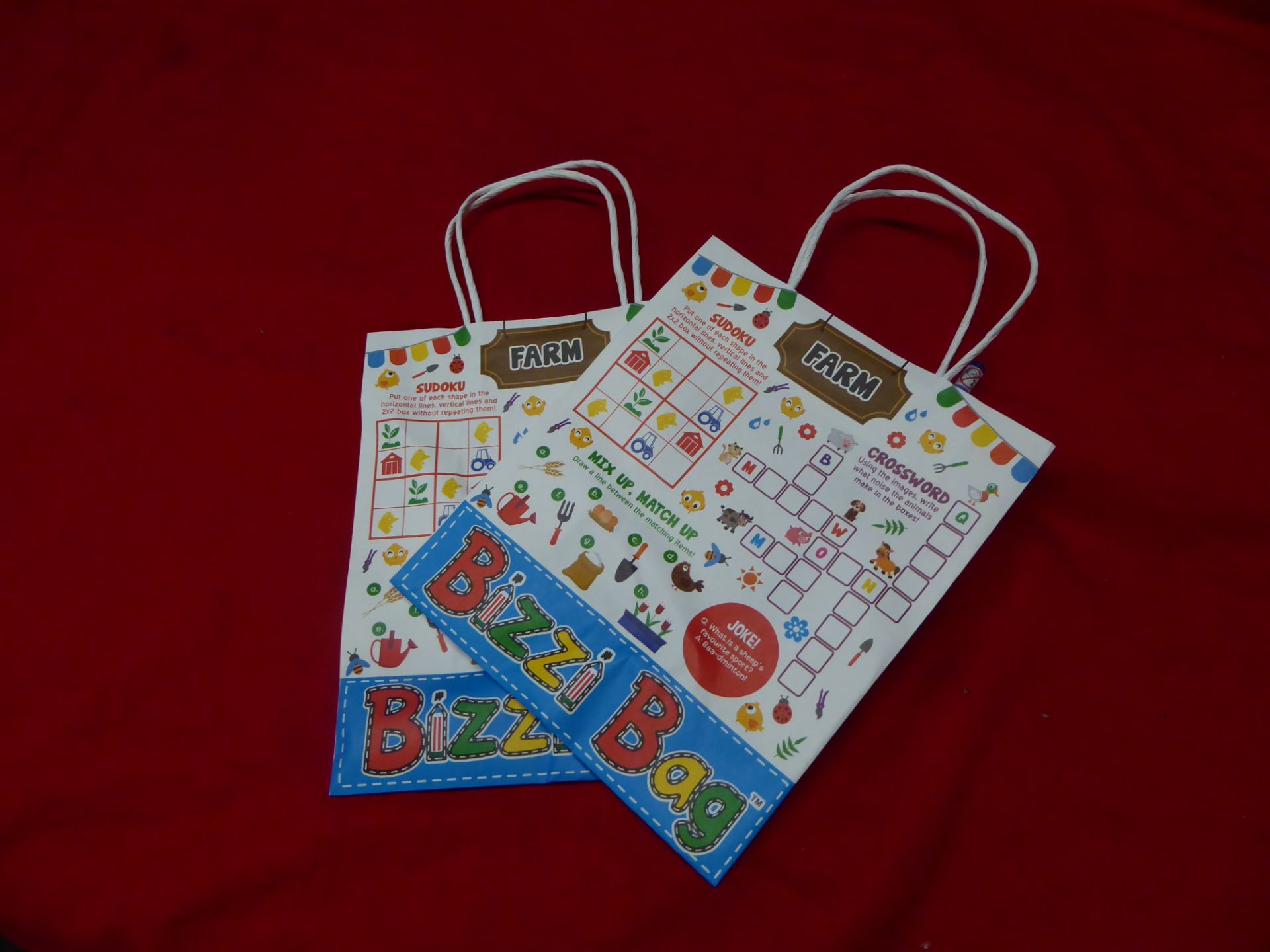*kids 'bizzi' bags - paper activity bags for lunches x 200