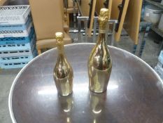 *gold and rose display bottles various sizes approx. 25 and large 209 bottle