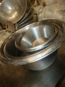 *S/S mixing bowls - various sizes x 8