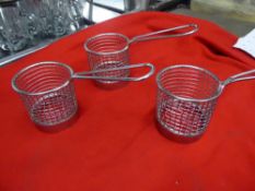 *miniature 'fryer baskets' ideal for fries portion x 19