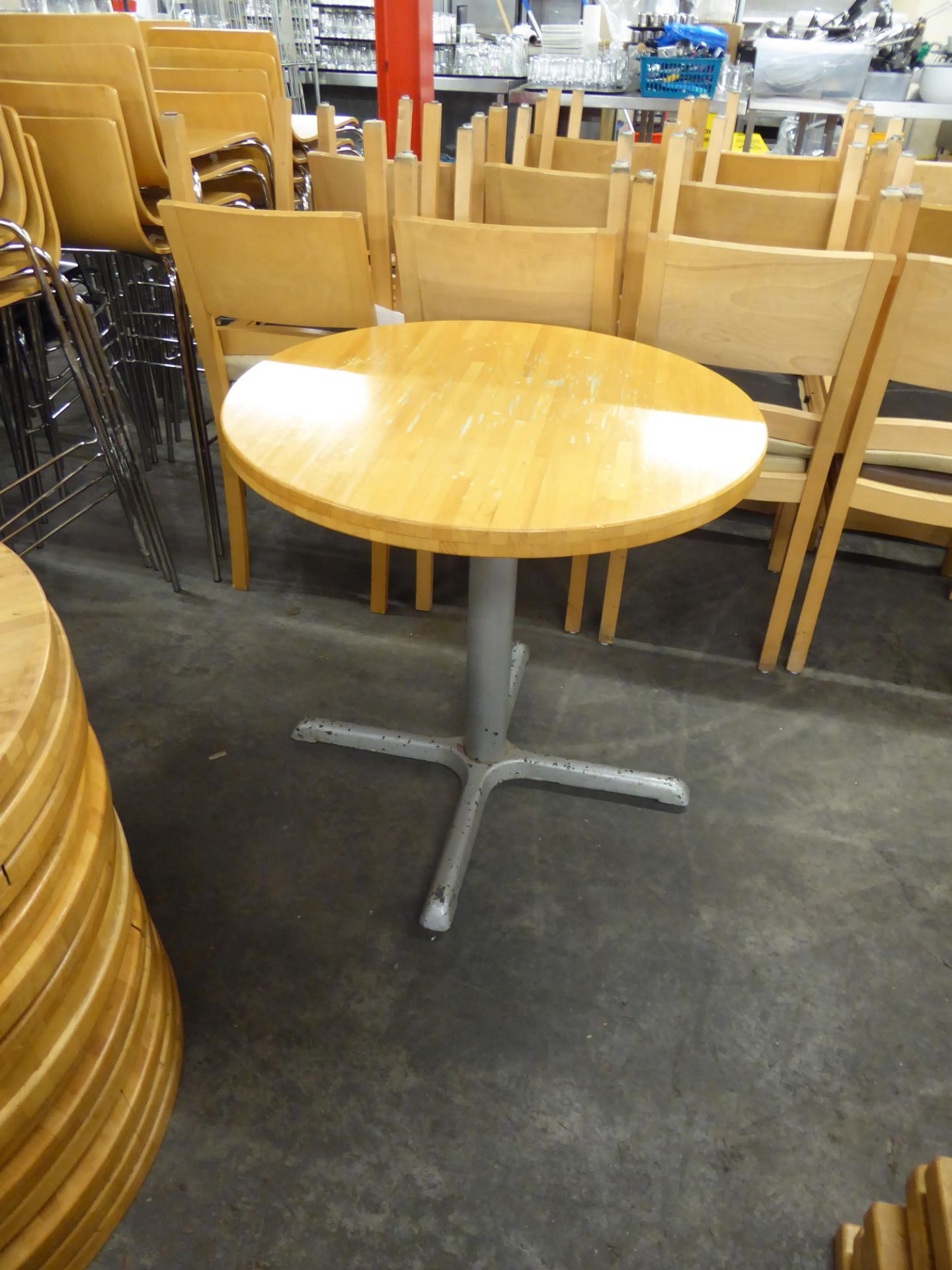 *round butchers block tables x 4 750 diameter x 730h