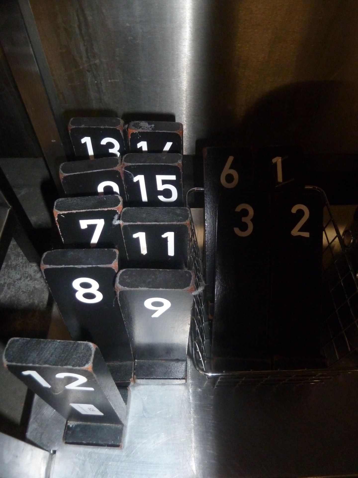 *Table numbers - black/wooden x 13