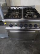 *Electrolux 4 burner gas oven with one door on castors 700w x 700d x 900h