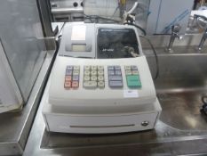 *Sharpe electronic cash register with drawer and key