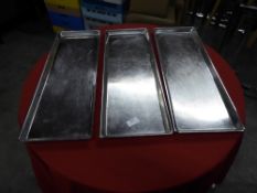 *large S/S trays x 3
