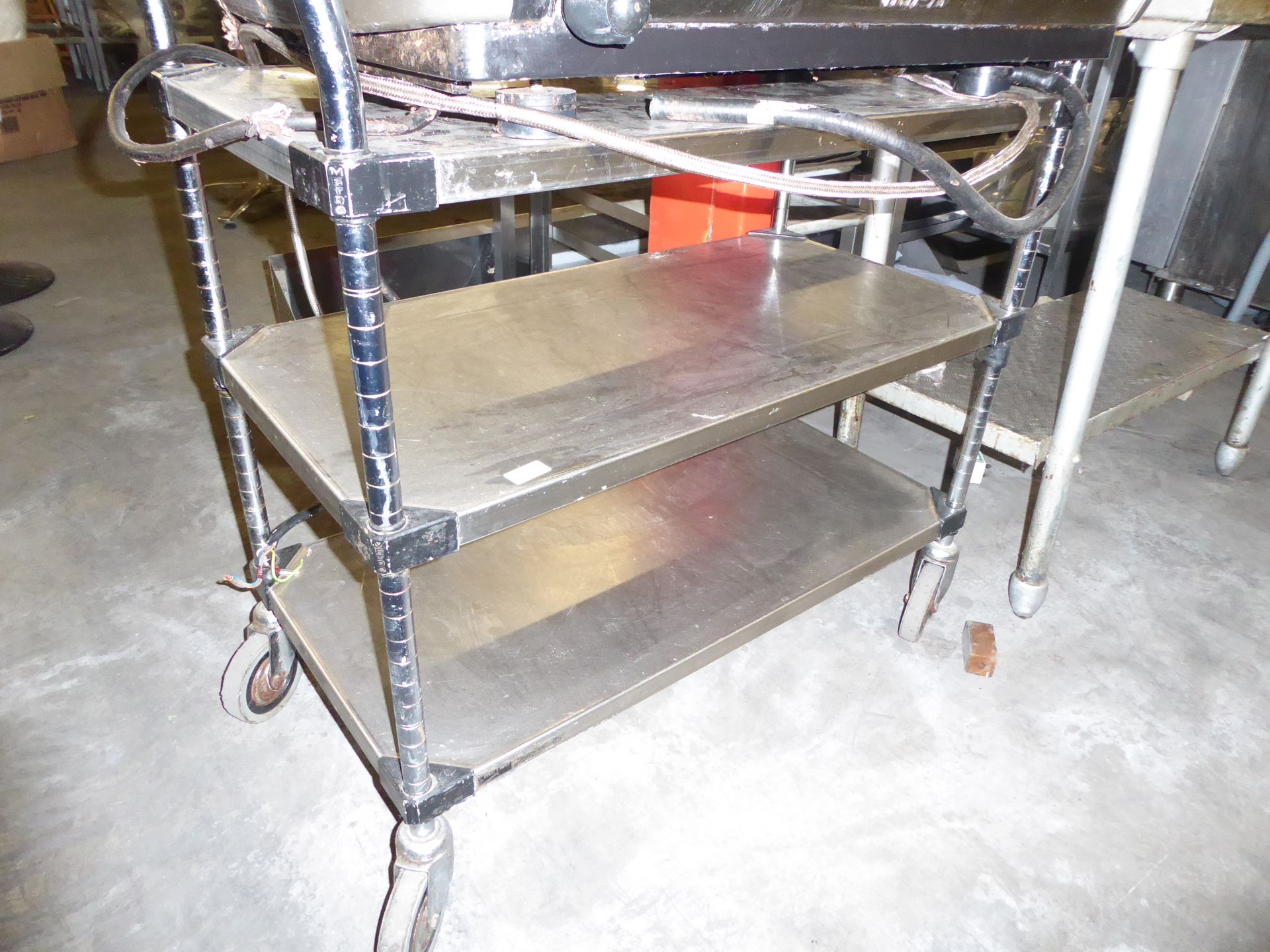 *S/S waitress trolley 3 tier - 900w x 460d x 1000h