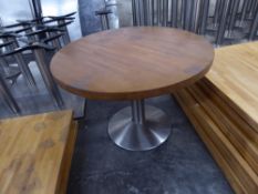 *round butchers block coffee table x 2 - 750 diameter x 550h