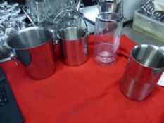 *selection of 4 ice buckets and wine coolers