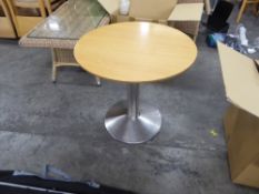 *round beech effect coffee tables x 4 600 diameter x 570h