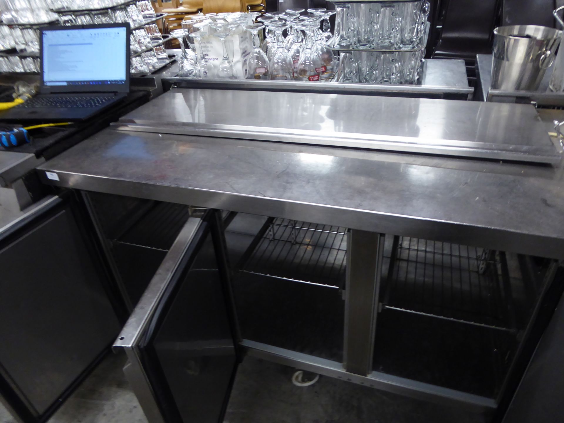 *Gram 3 door cooler with saladette prep top on castors 1800w x 710d x 850x - Image 2 of 3