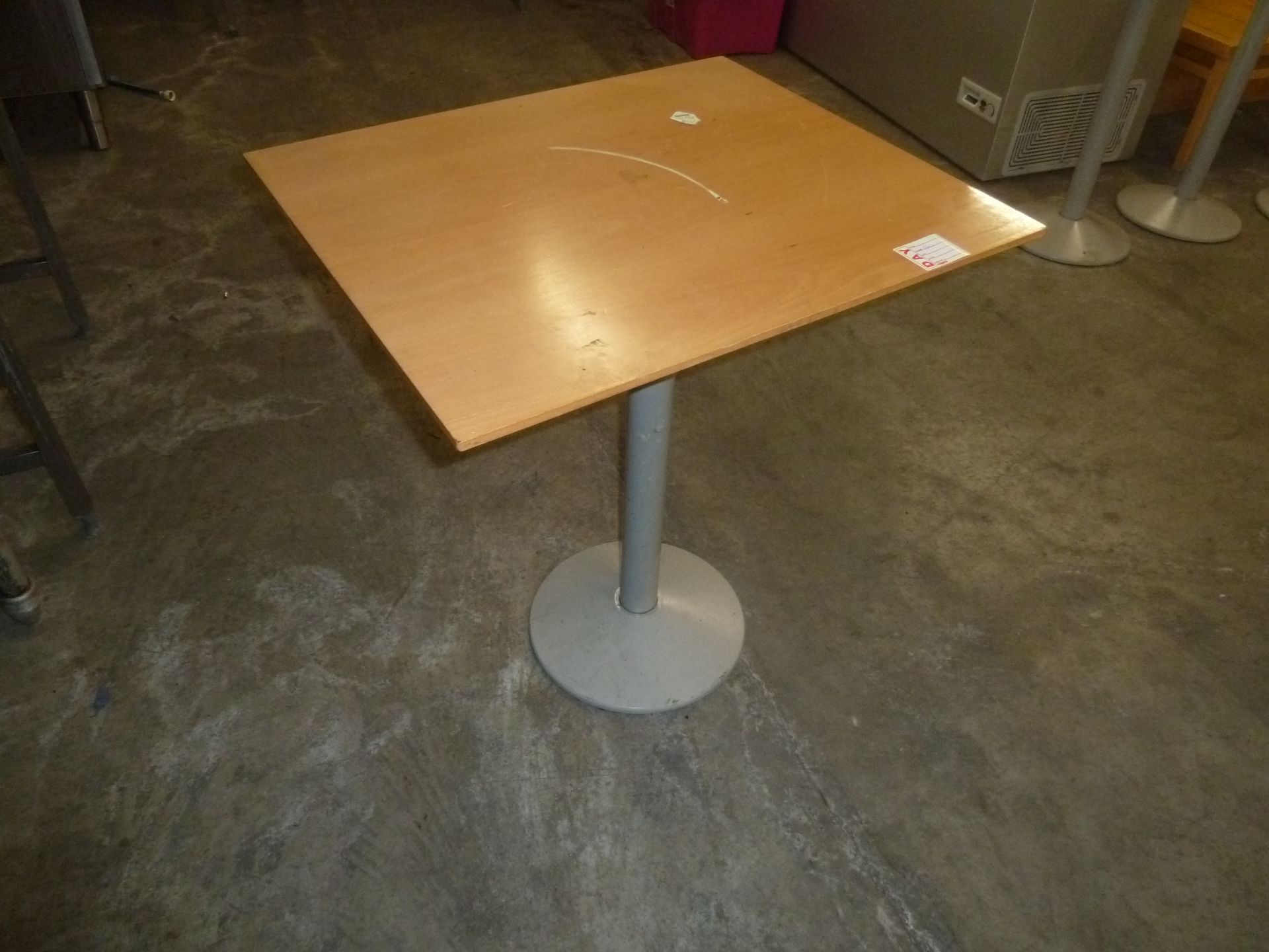 *rectangle wooden topped tables x 4 700w x 600d x 750h