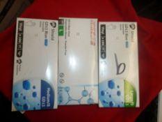*latex gloves x 3 boxes - medium and large