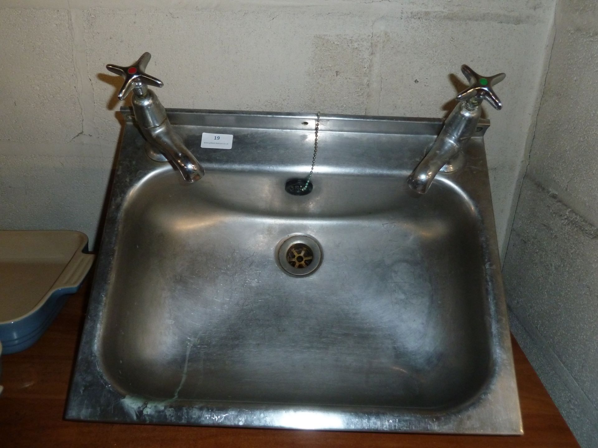 *S/S hand wash sink with taps 460w x 360d