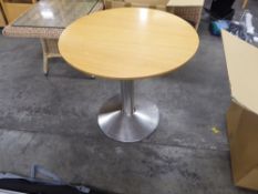 *round beech effect coffee tables x 2 600 diameter x 570h