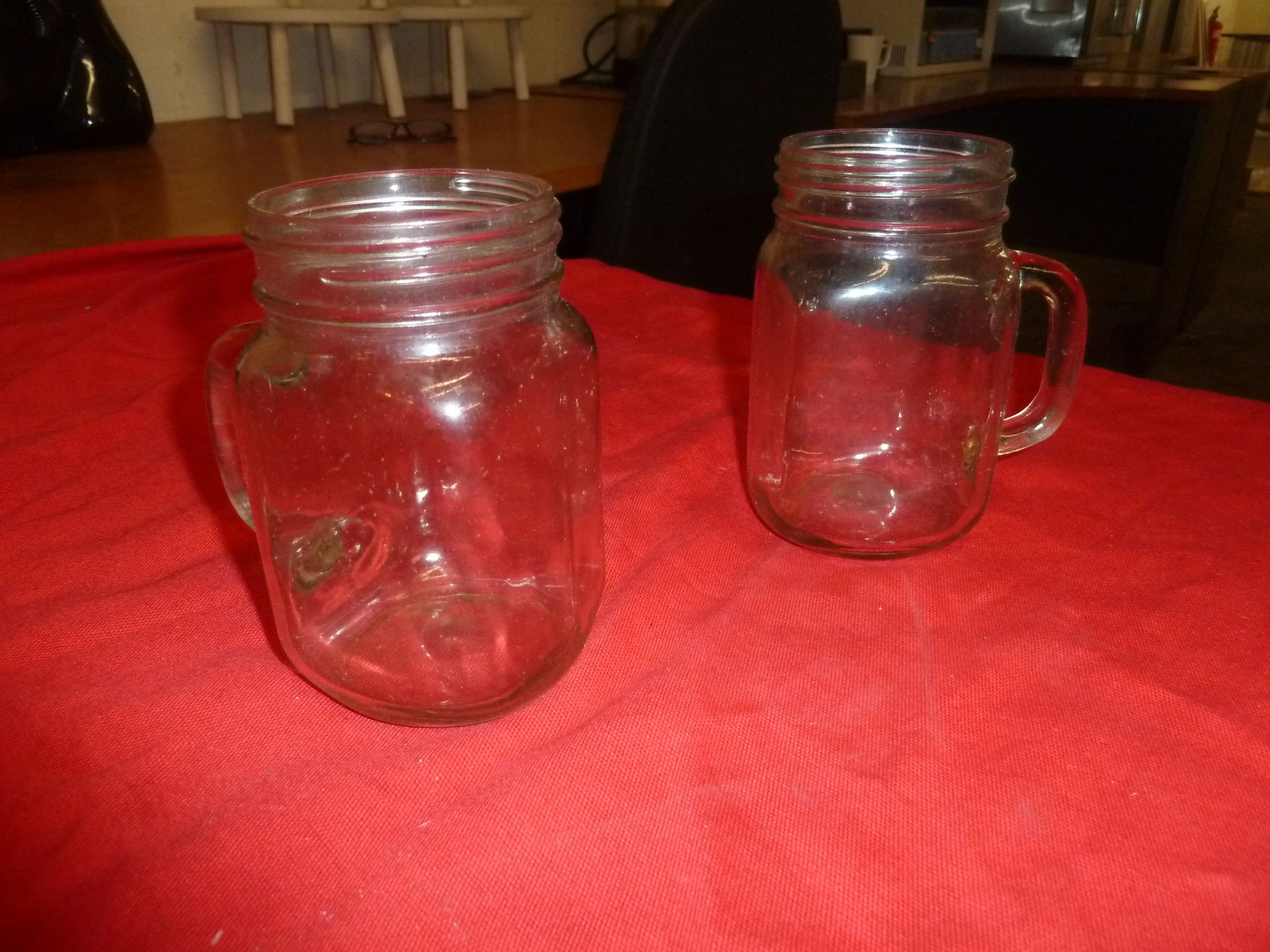 *glass mason jars with handle approx. 30