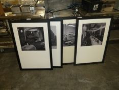 *black and white framed prints x 4 910 x 610