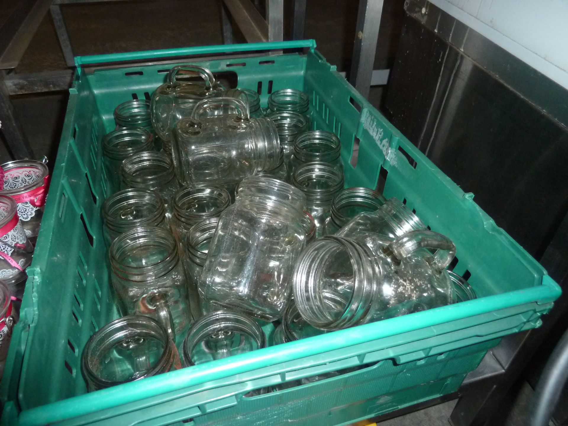 *glass mason jars with handle approx. 30 - Image 2 of 2