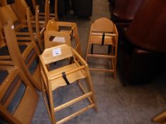 *wooden stacking highchairs x 3