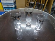 *boxed Estrella glasses - 12 x 1/2 pint 24 x pint