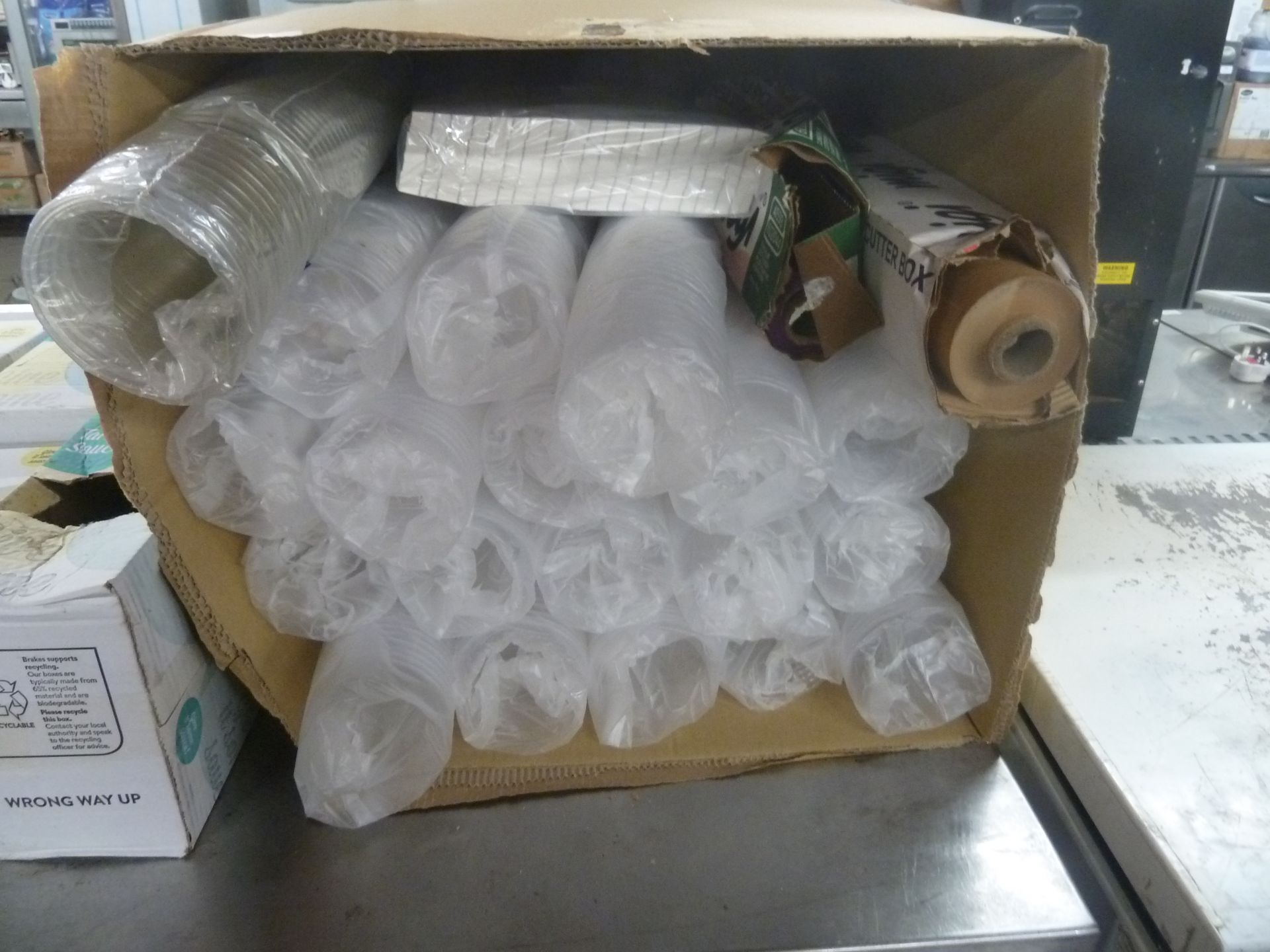 *Consumables - plastic glasses, baking parchment, cling film, greaseproof paper