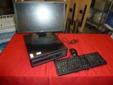 *HP desktop computer with screen, keyboard and mouse