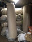 *2x27.5m Roll of Cream Carpeting ~56m­²