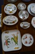 Royal Worcester Evesham Porcelain Dishes 12 Pieces