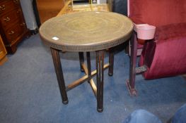 Brass Topped Eastern Style Table